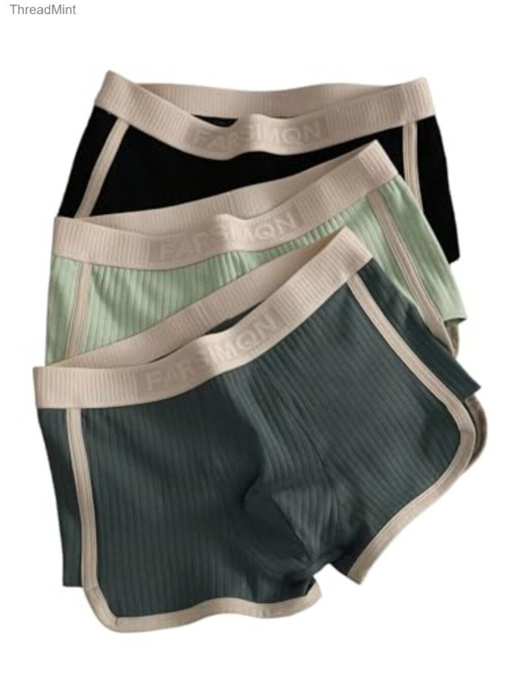 SOLY HUX Men's 3-Pack Boxer Briefs Mid Rise Polyester Trunks
